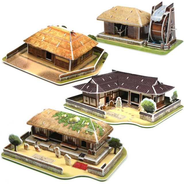 우리나라의 전통 가옥 시리즈 4종 3D 입체퍼즐 초가집