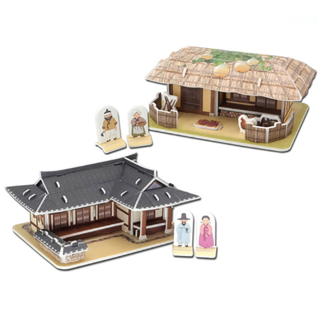 모또 한국의 전통가옥 기와집 초가집 만들기 3D입체퍼즐